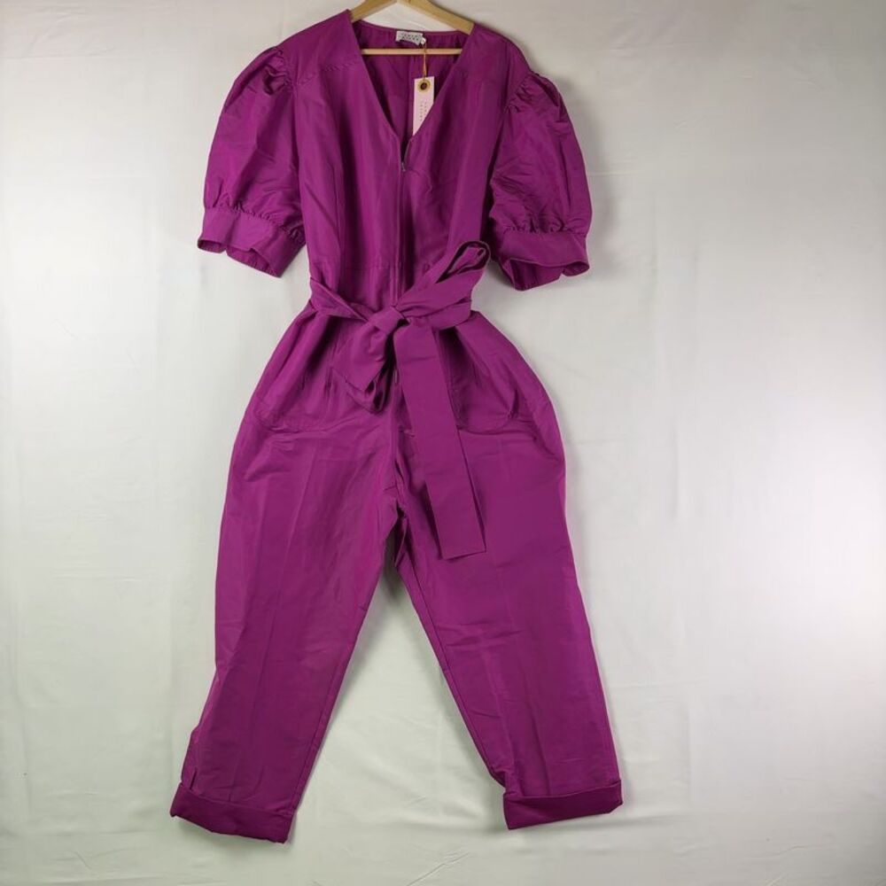 Tanya Taylor Pink Plus-size Barbiecore Jumpsuit